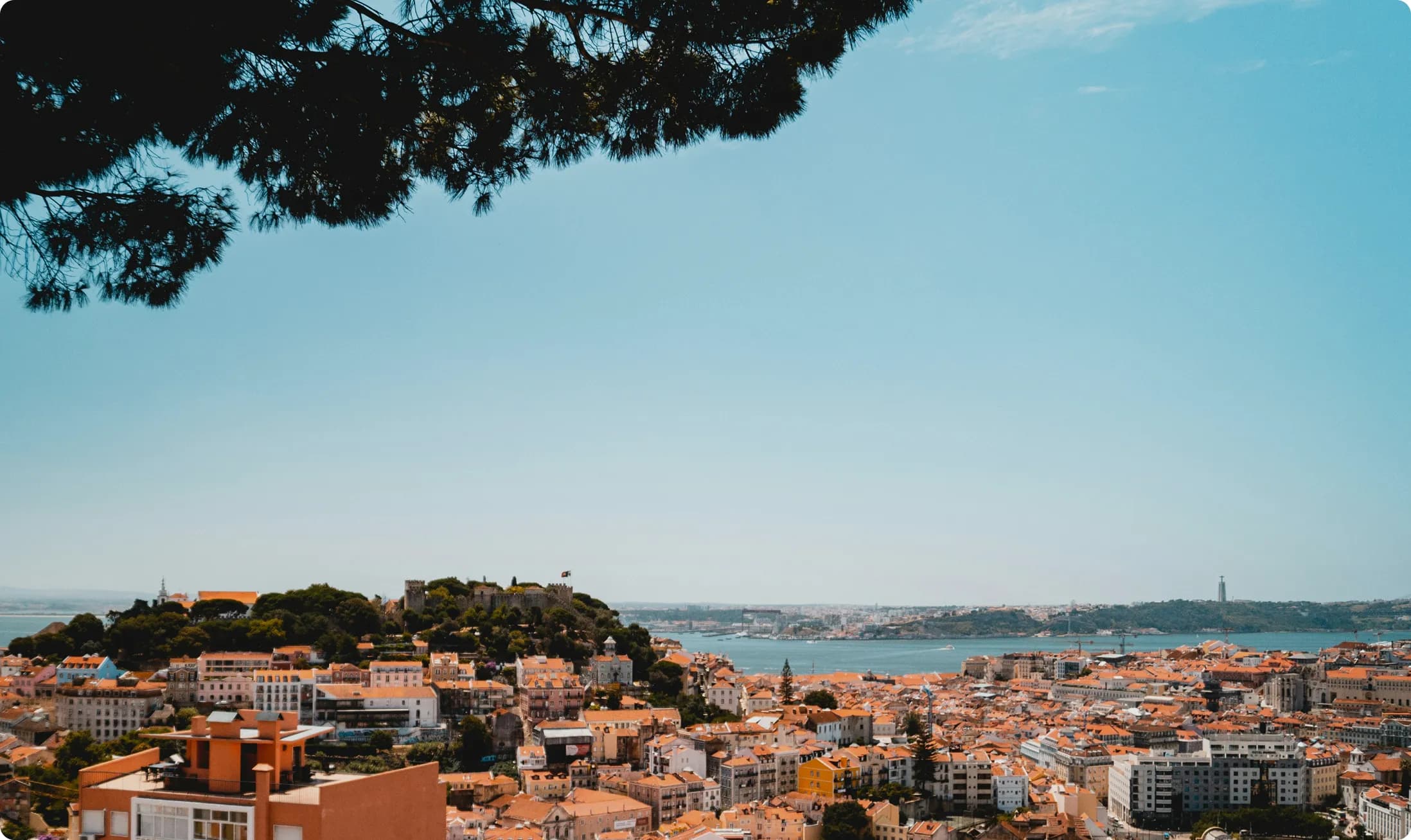 Lisbon rooftops and the Tagus